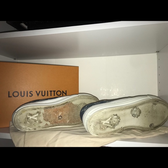 Authentic Louis Vuitton Monogram Denim Sneakers - Picture 7 of 10